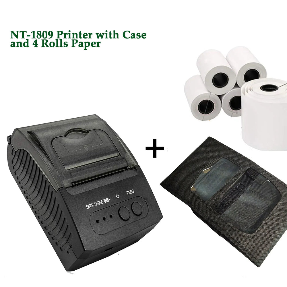 NETUM 1809 Mini 58mm Bluetooth Thermal Receipt Printer | Android iOS USB POS