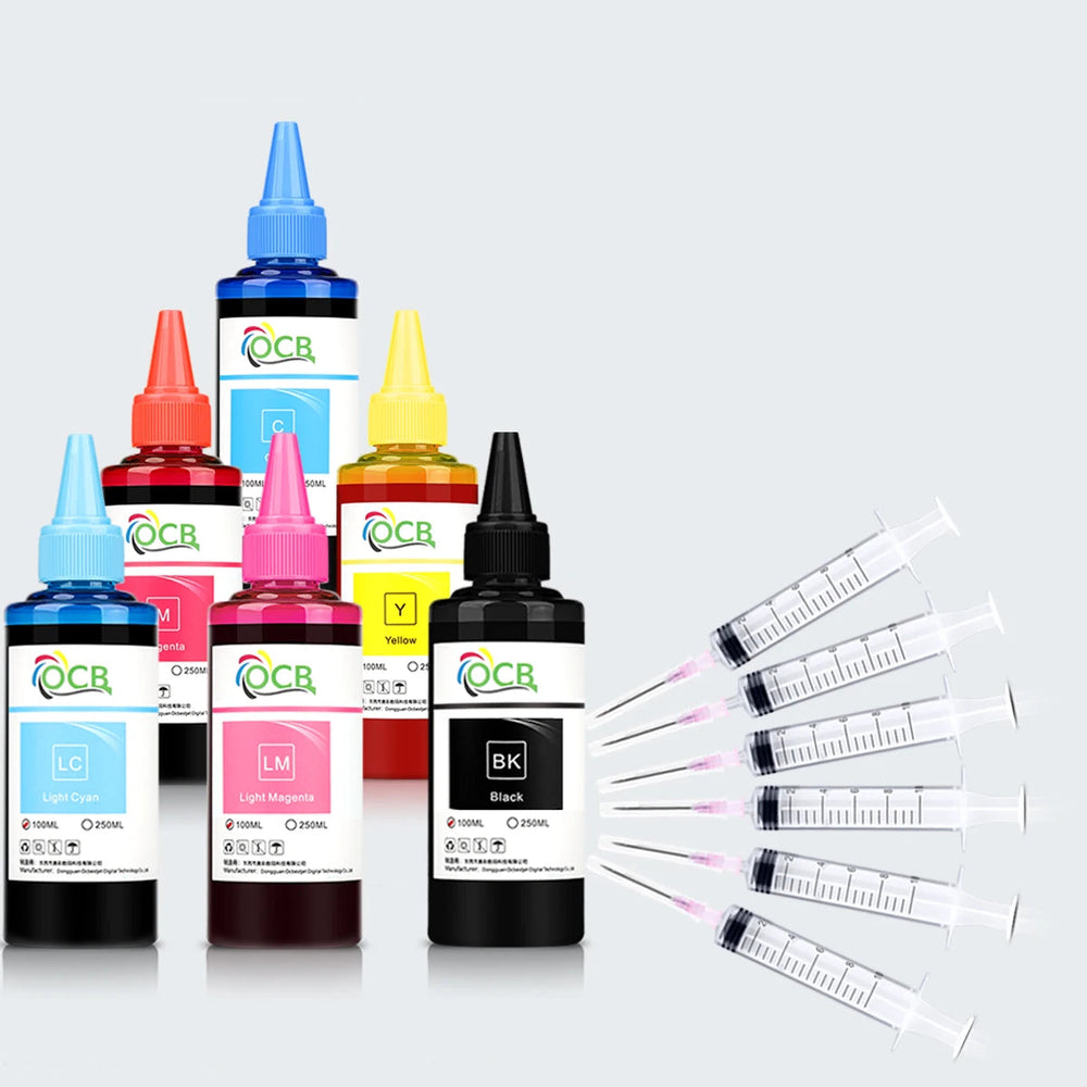 OCBESTJET 100ml 6-Colour Dye Ink Refill Kit | Epson Stylus Photo 1390 R260 R280