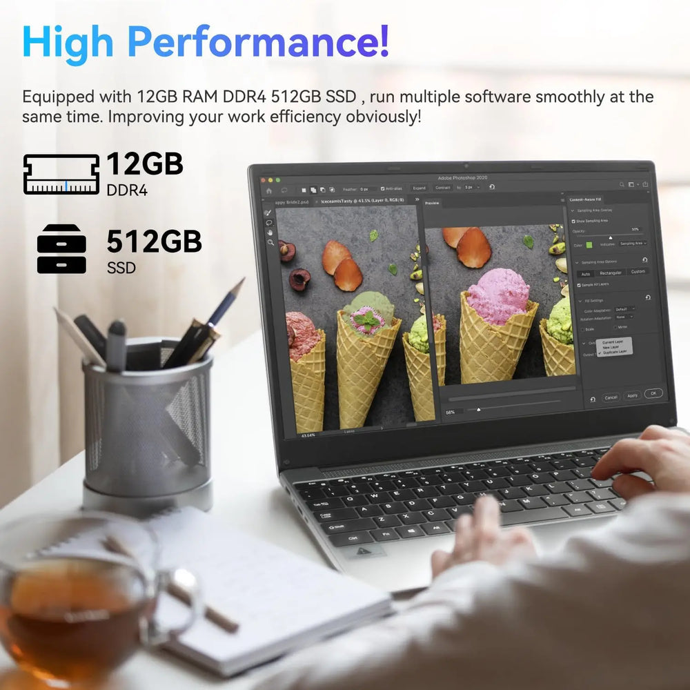 15.6" Laptop Intel N5095 | 12GB DDR4 512GB SSD 1080P IPS Windows 11