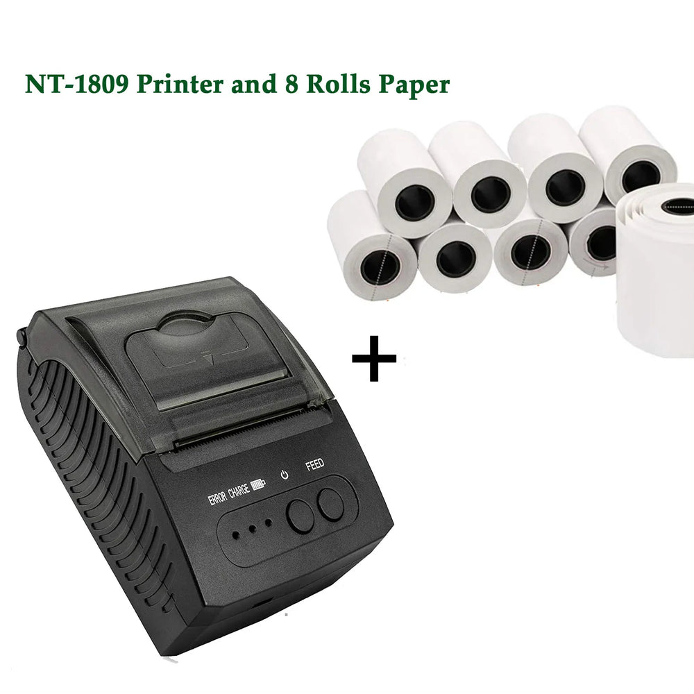 NETUM 1809 Mini 58mm Bluetooth Thermal Receipt Printer | Android iOS USB POS