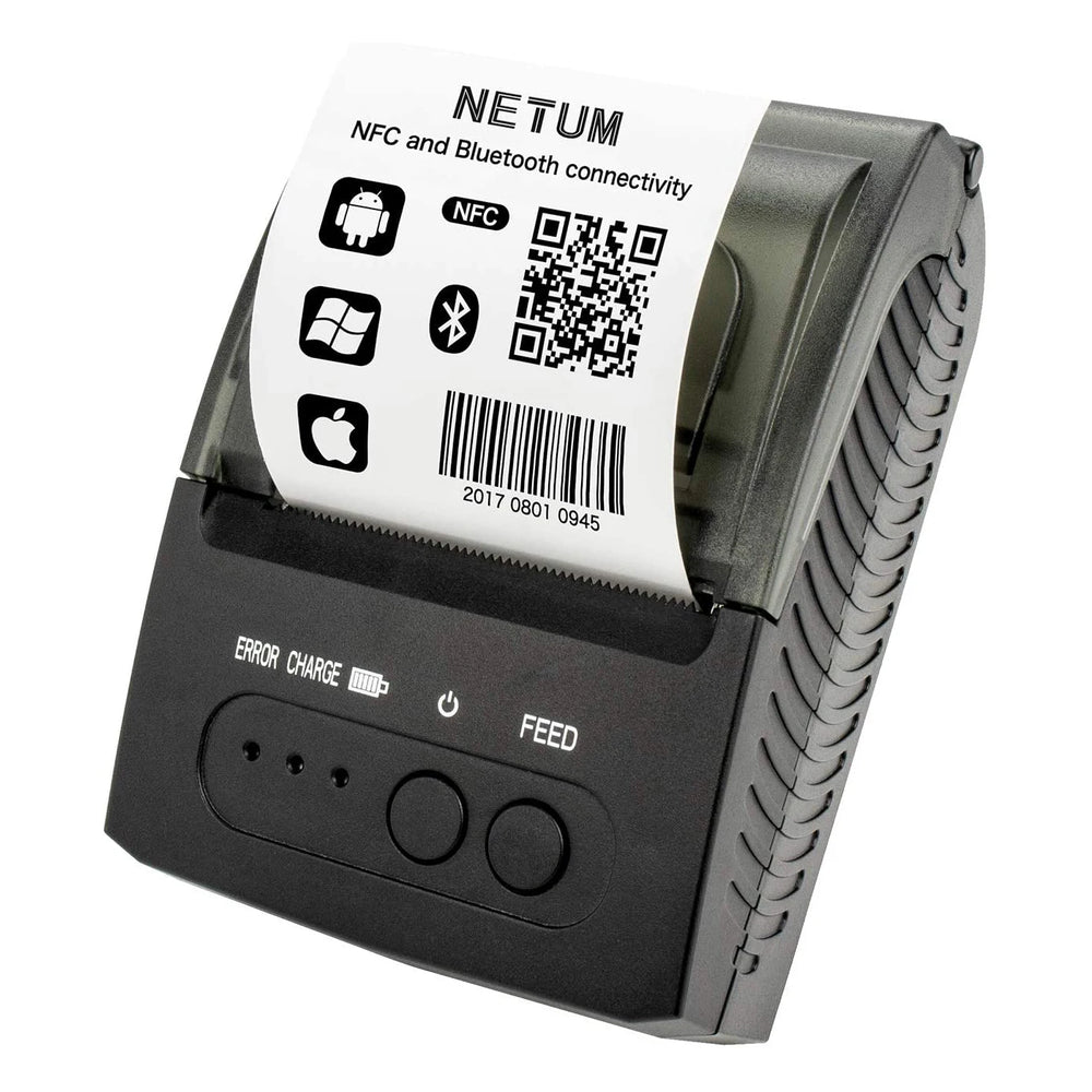 NETUM 1809 Mini 58mm Bluetooth Thermal Receipt Printer | Android iOS USB POS