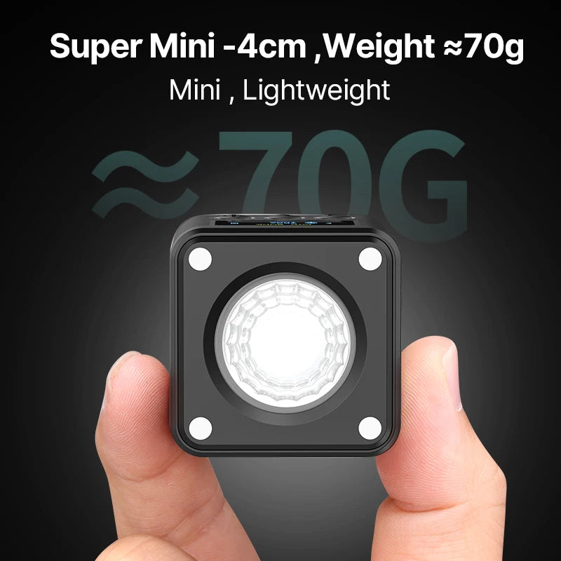 Ulanzi L2 RGB Mini COB Video Light | 360° Full Colour Magnetic + Diffuser