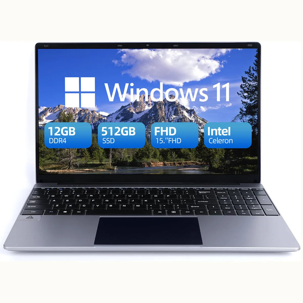 15.6" Laptop Intel N5095 | 12GB DDR4 512GB SSD 1080P IPS Windows 11