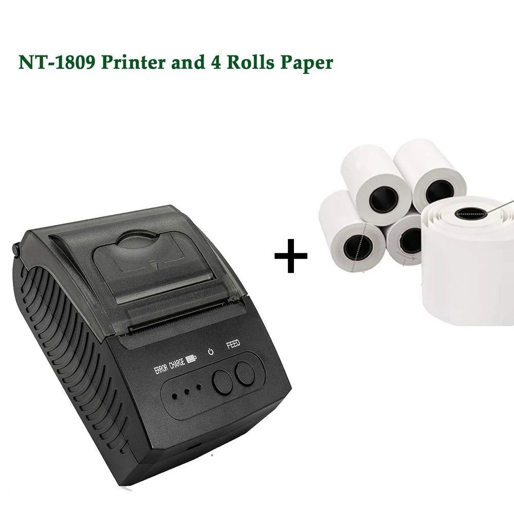 NETUM 1809 Mini 58mm Bluetooth Thermal Receipt Printer | Android iOS USB POS