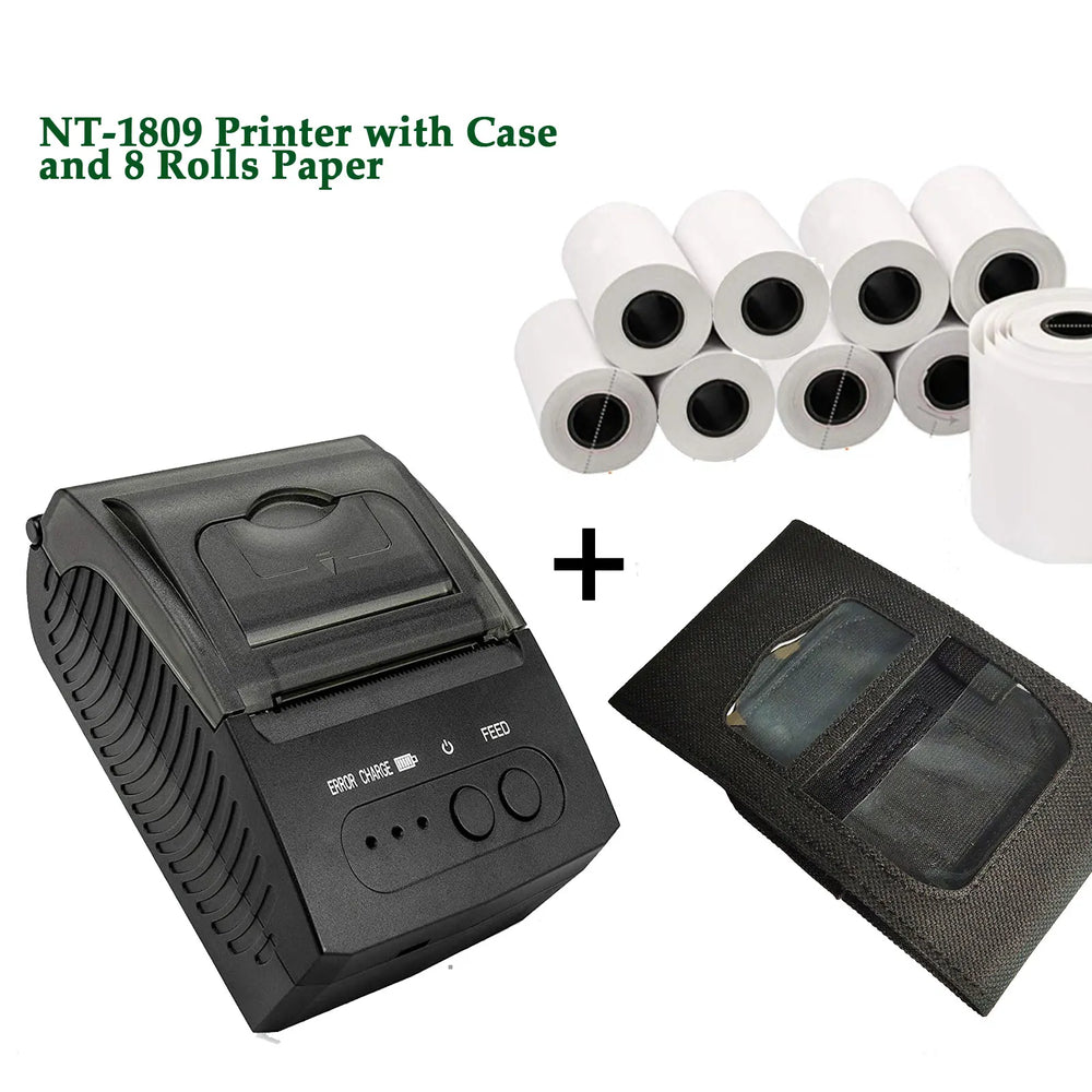 NETUM 1809 Mini 58mm Bluetooth Thermal Receipt Printer | Android iOS USB POS