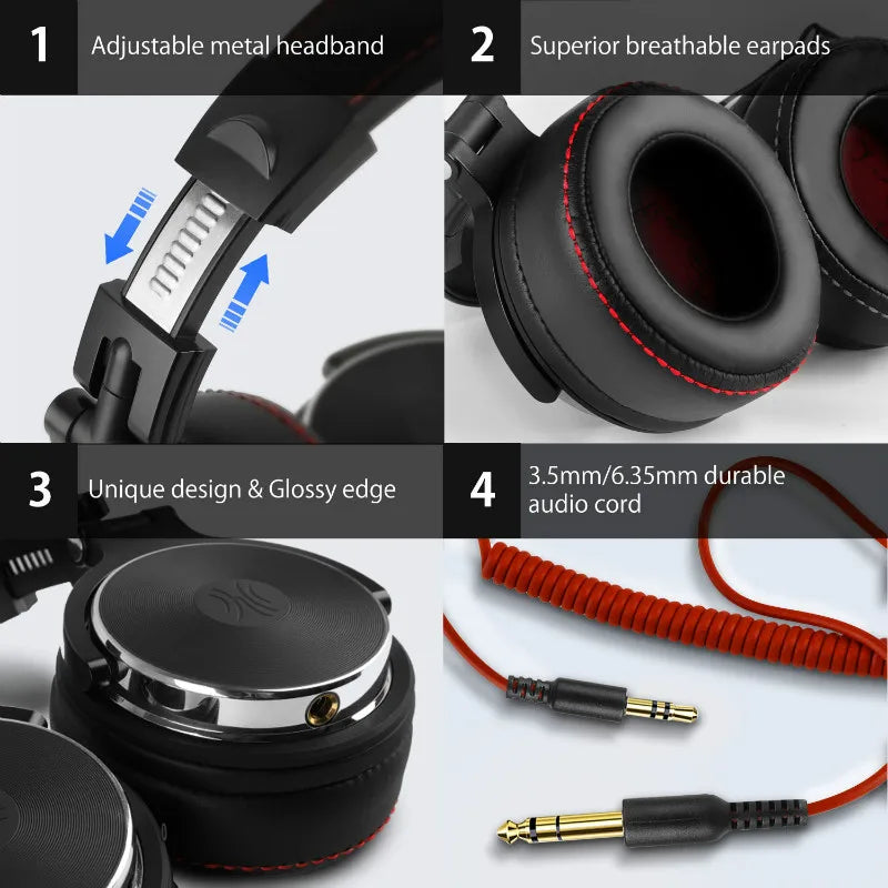 Oneodio Studio Pro 10/30/50 Wired DJ Headphones | Hi-Res HiFi Over-Ear Microphone