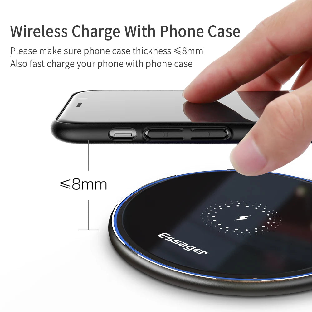 Essager 15W Qi Magnetic Wireless Charging Pad | iPhone 12 11 Pro Samsung Xiaomi