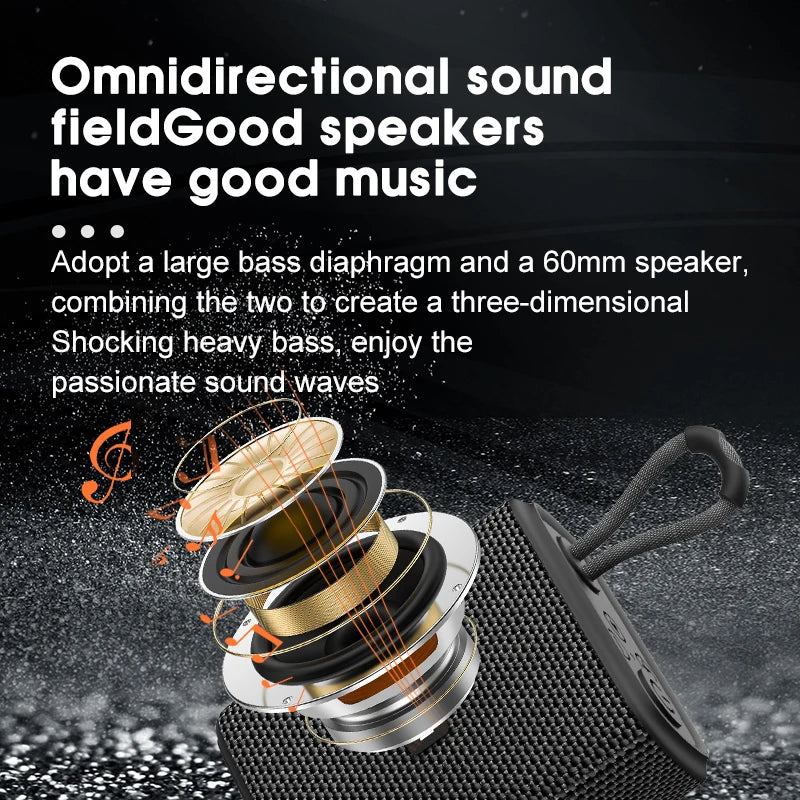 EBS-300 5W Mini Bluetooth Speaker Fabric Mesh IPX6 | TF Card Music Box Portable