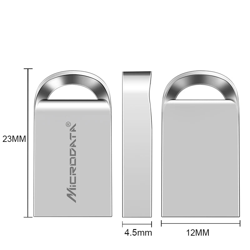 MicroDrive Mini Metal USB Flash Drive | 1GB–128GB Custom Logo Personalised Pen Drive