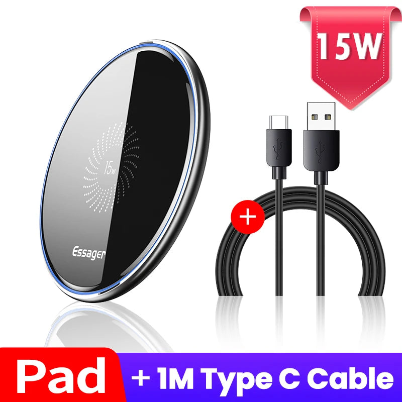 Essager 15W Qi Magnetic Wireless Charging Pad | iPhone 12 11 Pro Samsung Xiaomi