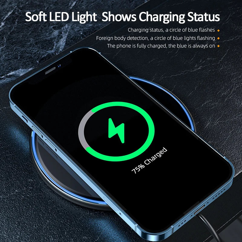 Essager 15W Qi Magnetic Wireless Charging Pad | iPhone 12 11 Pro Samsung Xiaomi