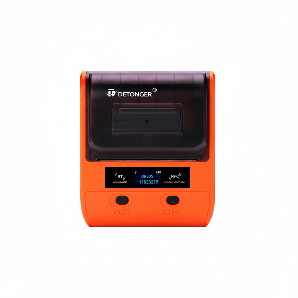 DETONGER DP80S 30-80mm Mini Thermal Printer BT | Barcode Label Sticker Maker Android iOS