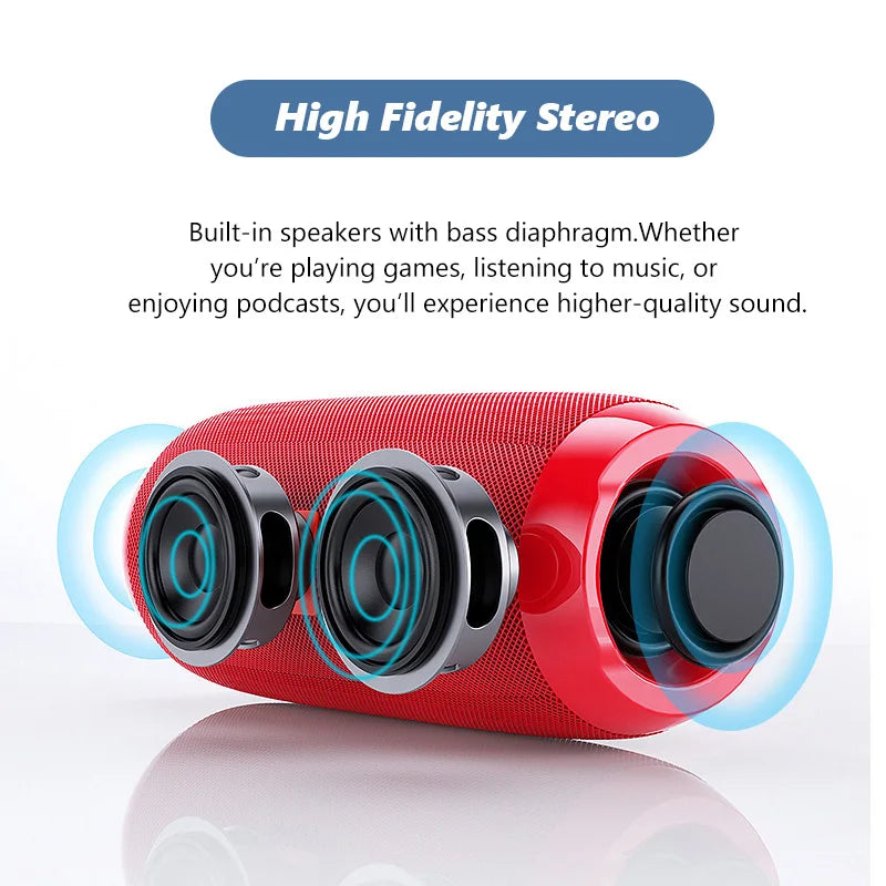 TG117 Outdoor Waterproof Portable Speaker | TF Card FM Radio AUX Column