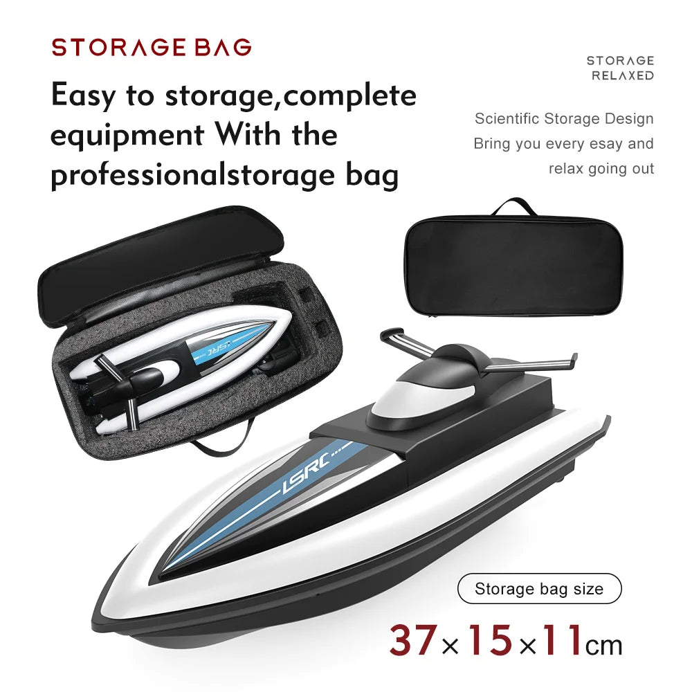 LSRC-B8 2.4G RC High Speed Racing Boat | Waterproof Electric Speedboat 14Y+ Toy