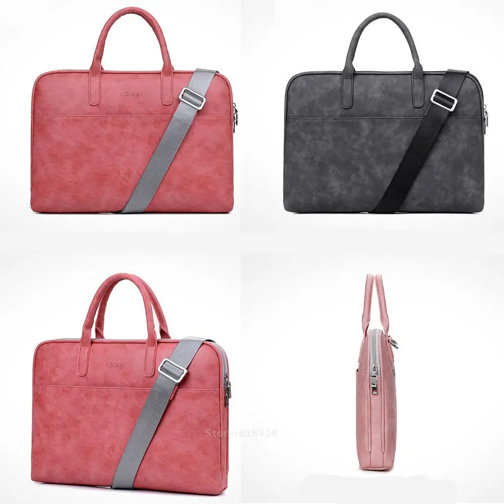Jofoocow PU Waterproof Laptop Briefcase 13–15" | Scratch-Resistant Shoulder Bag