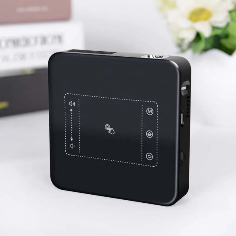 WZATCO D13 4K DLP Pocket Projector Android | WiFi Built-in Battery Smart Home Theater