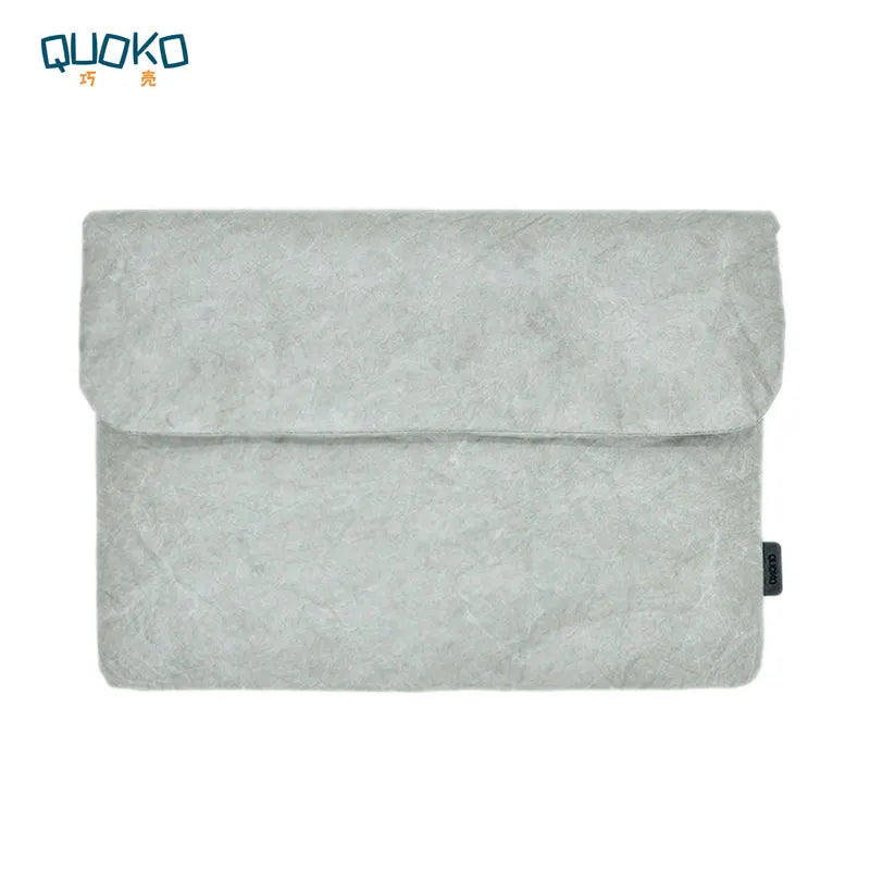 Quoko Vintage Paper-Texture Laptop Sleeve 13–16" | MacBook Air/Pro Dell Huawei Case