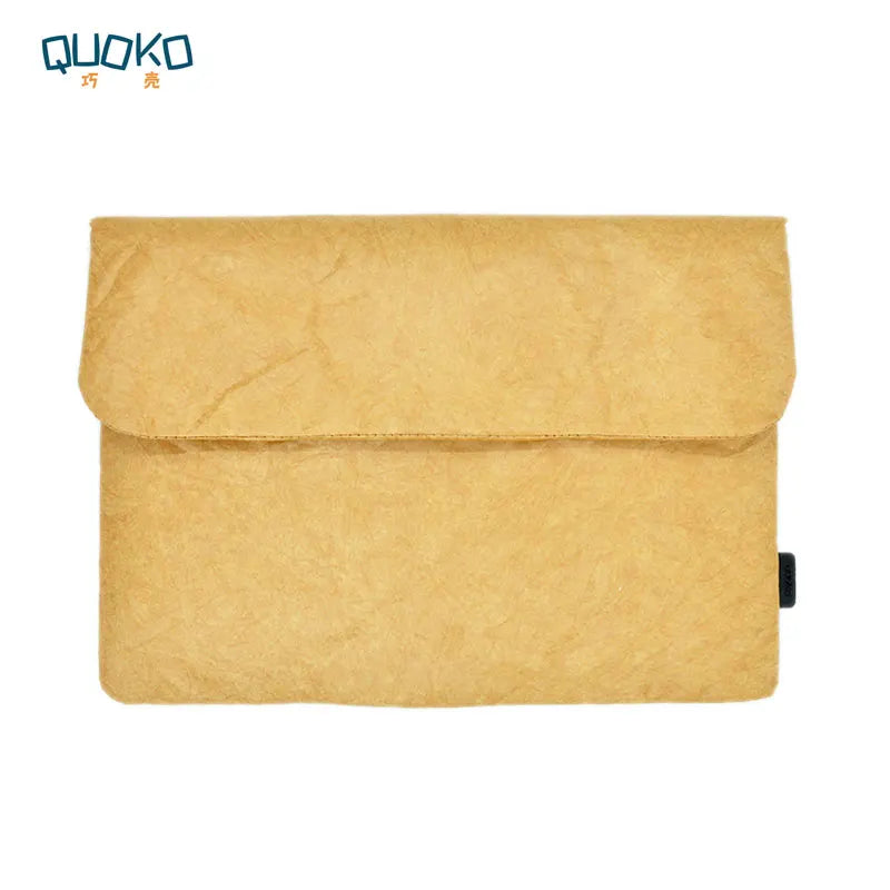 Quoko Vintage Paper-Texture Laptop Sleeve 13–16" | MacBook Air/Pro Dell Huawei Case