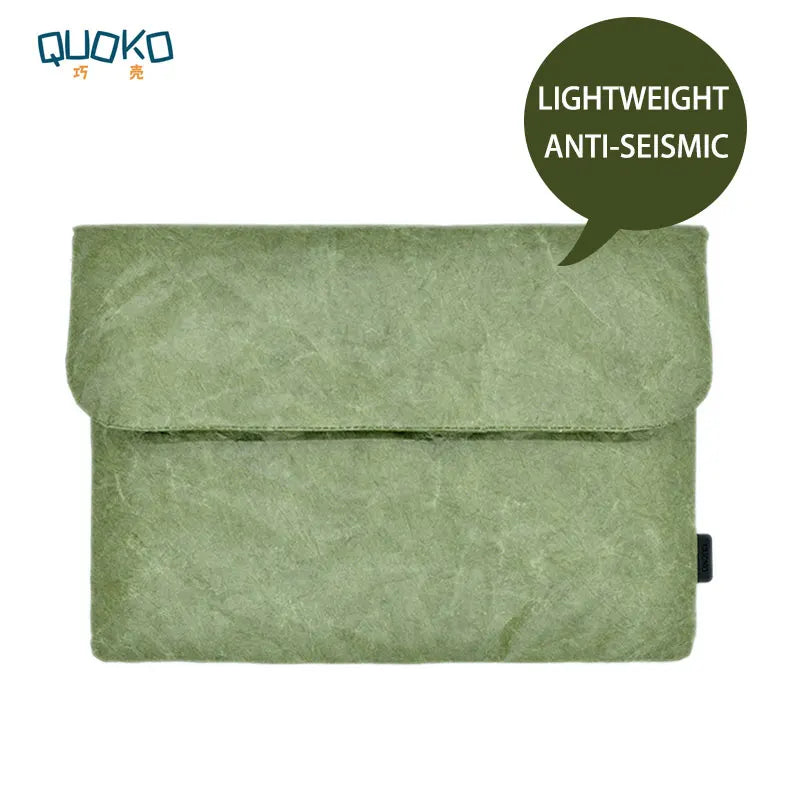 Quoko Vintage Paper-Texture Laptop Sleeve 13–16" | MacBook Air/Pro Dell Huawei Case