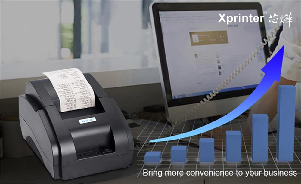 Xprinter 58mm Thermal Receipt Printer USB+BT | Android iOS POS Ticket Bill Machine
