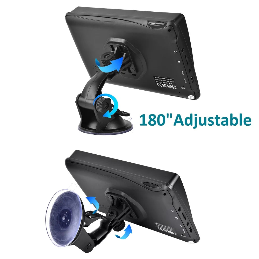 KMDRIVE 7" GPS Car Truck Navigator | 256M 16GB Type-C Charging Free Maps