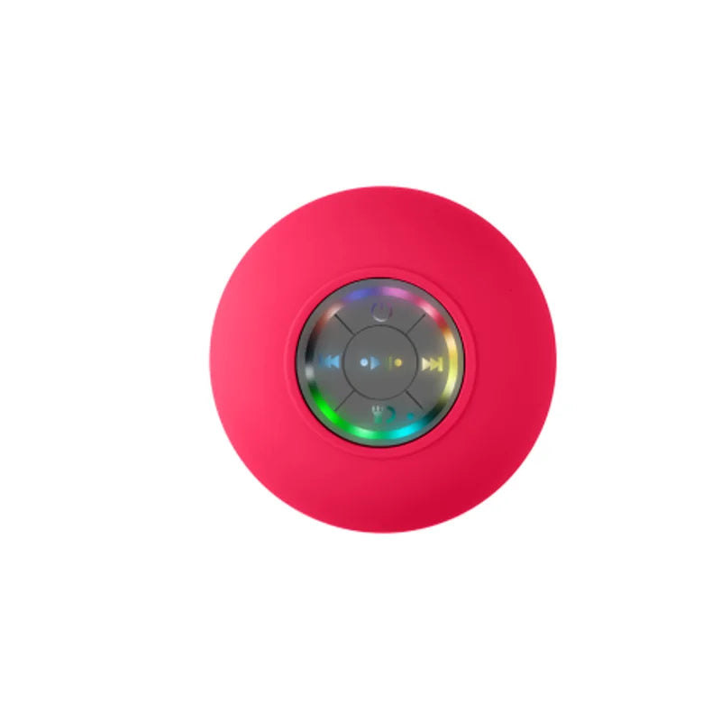 Waterproof Bluetooth Shower Speaker | Suction Cup LED Lights 3D Surround Subwoofer