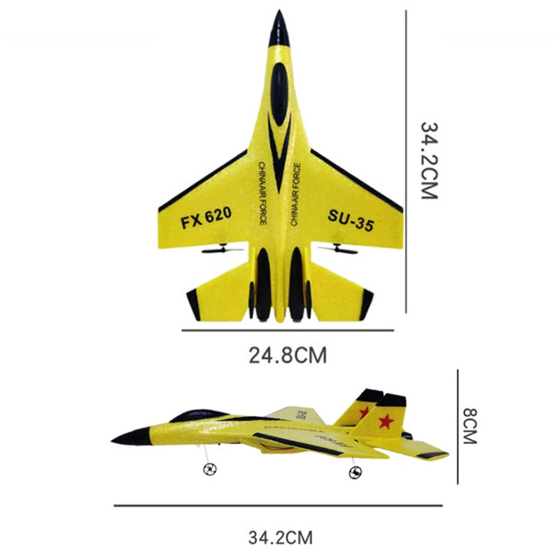 FX-620 SU-35 RC Fighter Airplane 2.4G | EPP Foam Glider Hobby Plane Kids Gift