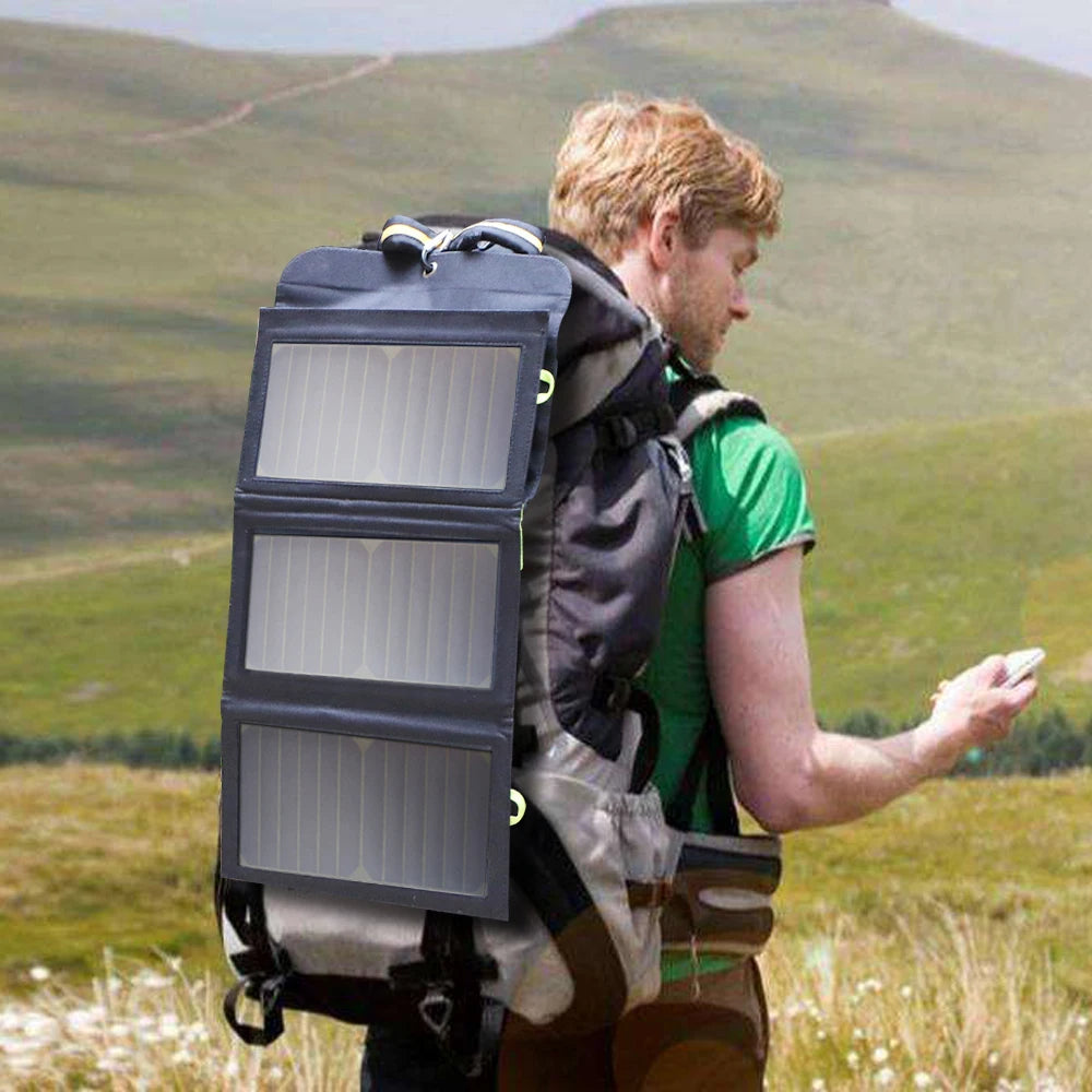 ALLPOWERS 5V 21W Solar Panel Charger | Built-in 10000mAh Battery Waterproof Outdoor