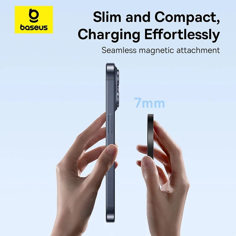 Baseus 15W Qi2 Magnetic Wireless Charger | iPhone 13–17 Pro Max + AirPods