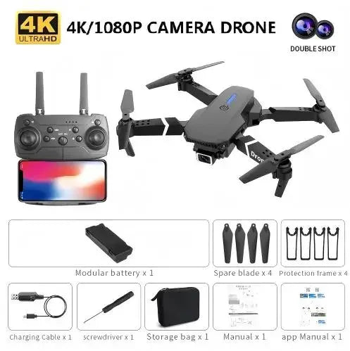 E88 Pro Intelligent Folding Drone 4K | Single/Dual Camera Switch WiFi FPV