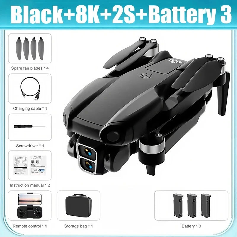 A888 Pro Drone 4K/8K ESC Dual Camera | Optical Flow 3-Side Obstacle Avoidance