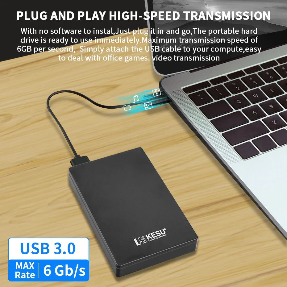 KESU 2.5" Portable External Hard Drive USB 3.0 | 500GB–2TB PC PS4 Notebook