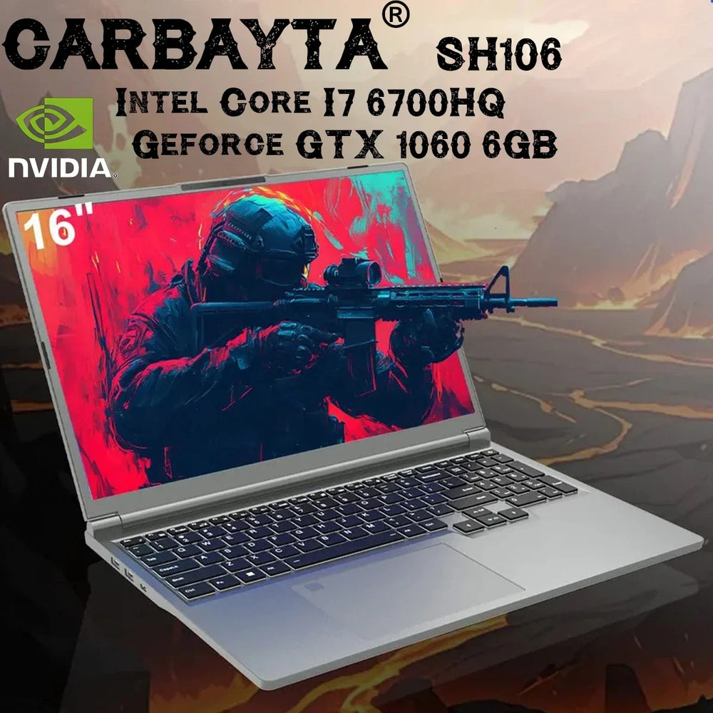 16" Gaming Laptop Intel i7-6700HQ GTX 1060 6GB | 16GB RAM 1TB SSD Win11 Pro