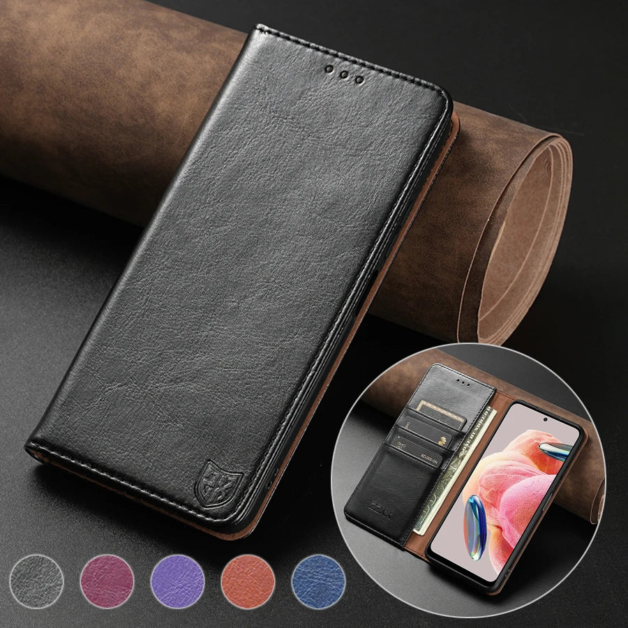 ZZXX Magnetic Leather Wallet Case | Xiaomi Redmi Note 12 Pro 11 10S POCO X5 12T