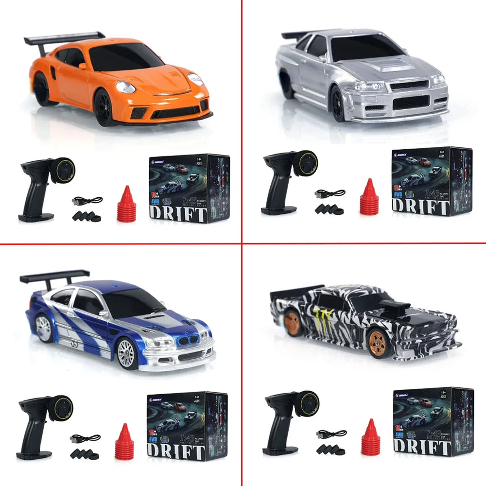 SMODELF 2.4G RC Drift Car 1:43 4WD | High Speed Mini Racing Model Boy Toy