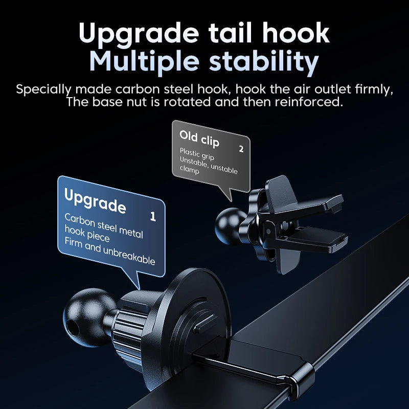 Universal 15W Car Wireless Charger Mount | Auto-Sensing Phone Holder iPhone Samsung
