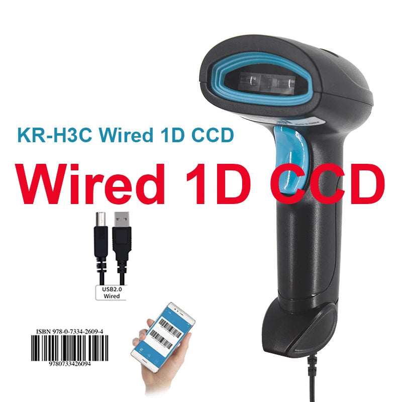 L8BL 2D Bluetooth Barcode Scanner | QR PDF417 2.4G Wireless USB Handheld Phone iPad