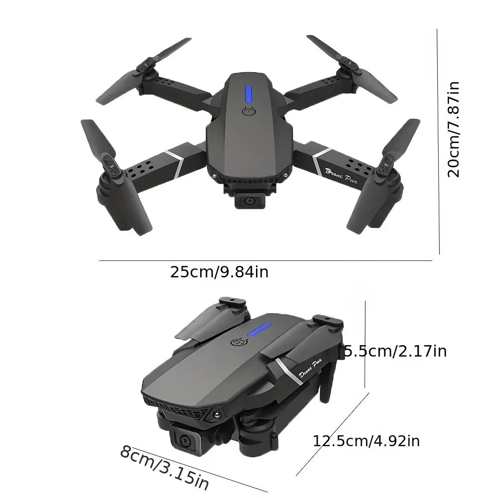 E88 Pro RC Drone 4K + 1080P Dual Camera | WiFi FPV Foldable Height Hold 2024