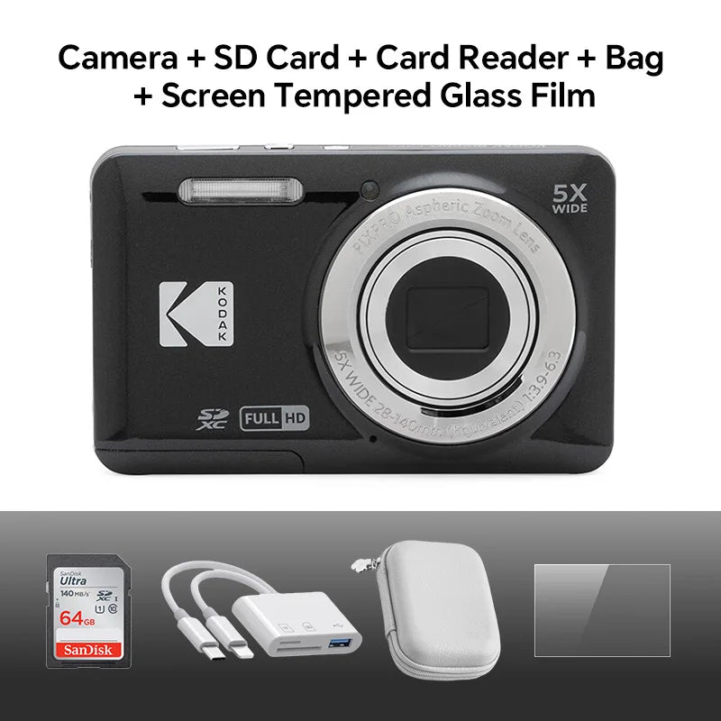 Kodak PIXPRO FZ55 Digital Camera 16MP 5X Zoom | 1080P + 32GB SD Card Kit