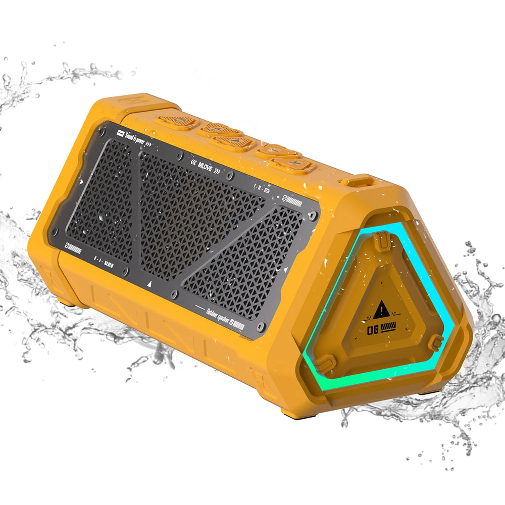 MLOVE P3 Outdoor Bluetooth Speaker 40W | BT 5.3 IPX7 Stereo RGB MicroSD