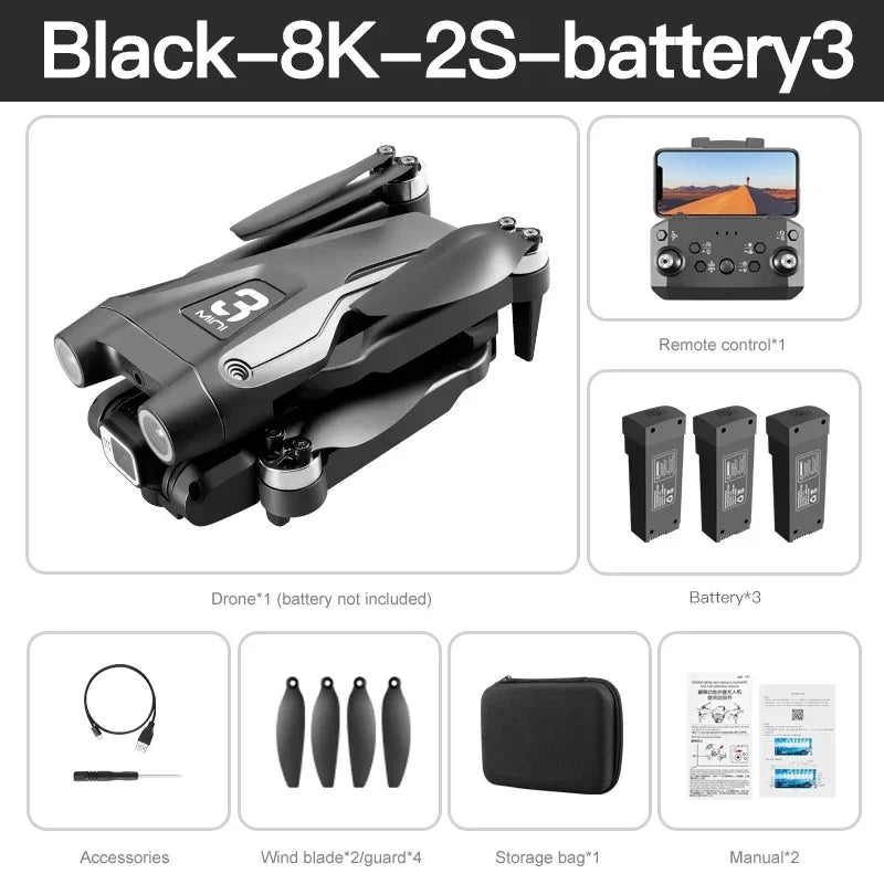 Lenovo Z908 Pro/MAX Drone 4K/8K GPS | Optical Flow 3-Side Obstacle Avoidance