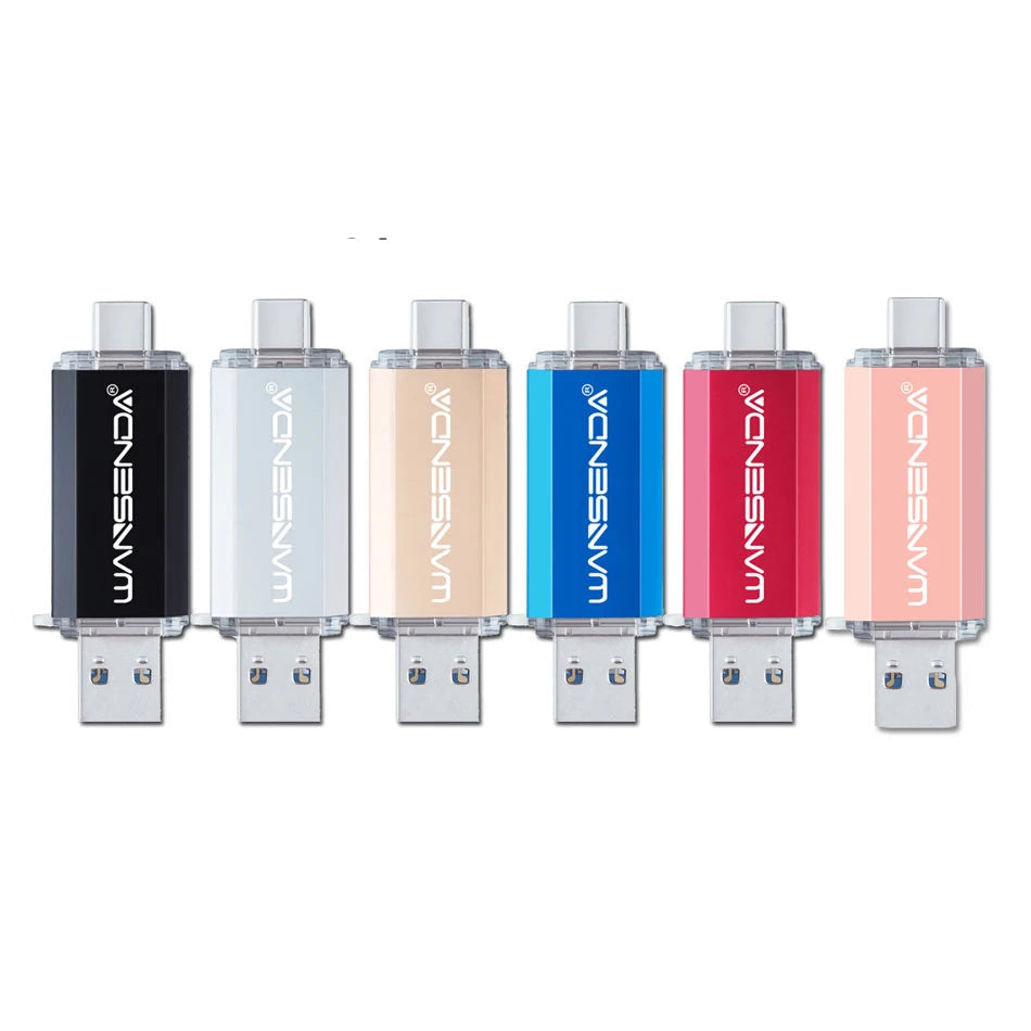 WANSENDA OTG Type-C USB 3.0 Flash Drive | 16GB–512GB Pen Drive for USB-C Devices
