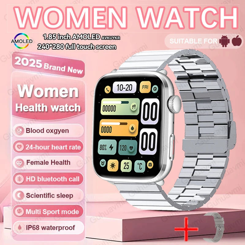 2025 AI Smart Diagnosis Watch HRV+PPG IP68 NFC | Blood Pressure Heart Rate Monitor
