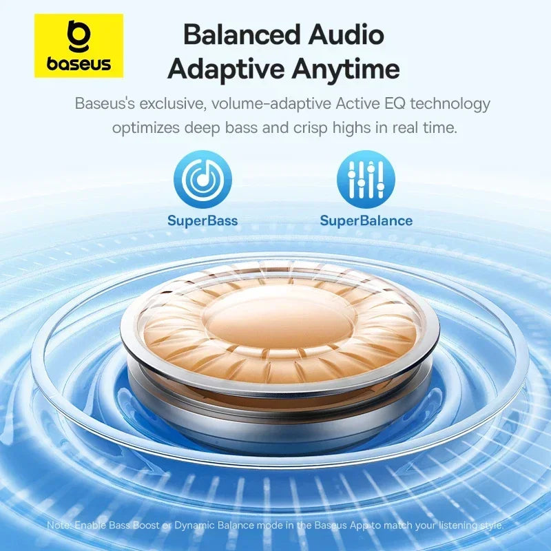 Baseus EP10 Pro ANC Earbuds BT 6.0 | 50dB LDAC Hi-Res 6 Mic IP55 Real-Time ANC