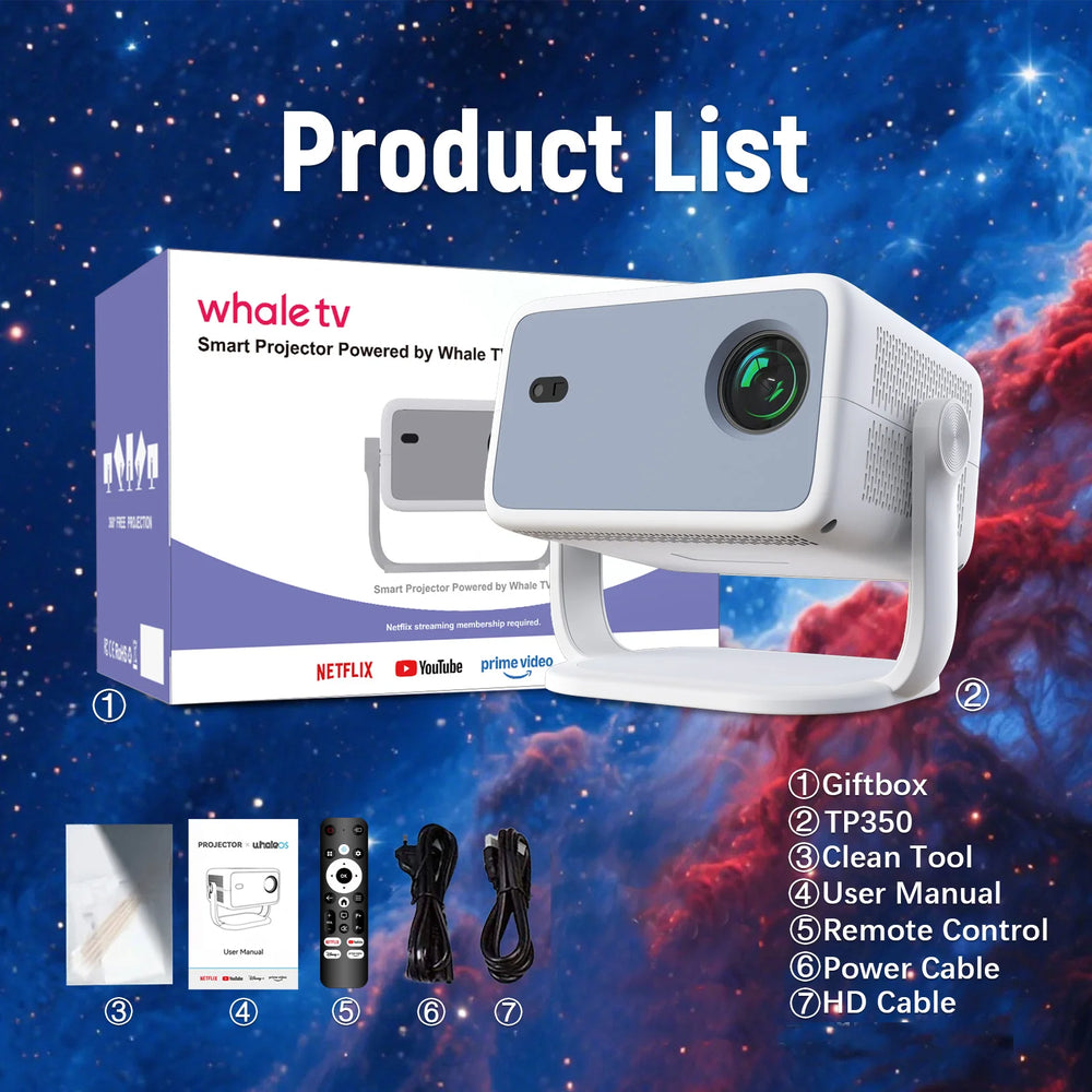 Velec TP350 NTV Projector Netflix 650ANSI | Android 13 Native 1080P Auto Focus