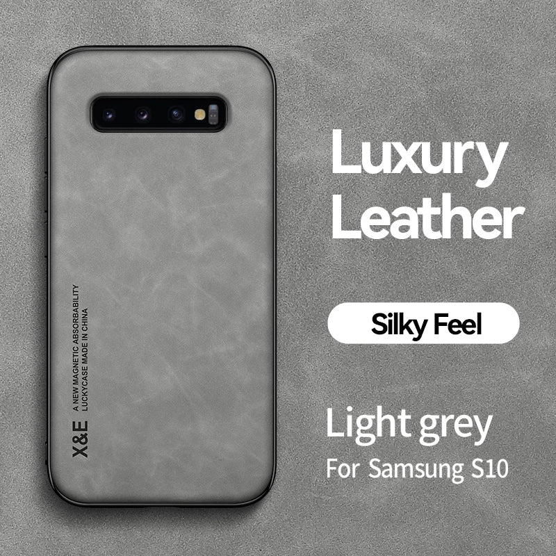 Peaktop Luxury Leather Magnetic Case | Samsung Galaxy S8 S9 S10 Plus Note 8 9 10