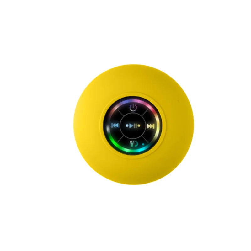 Waterproof Bluetooth Shower Speaker | Suction Cup LED Lights 3D Surround Subwoofer