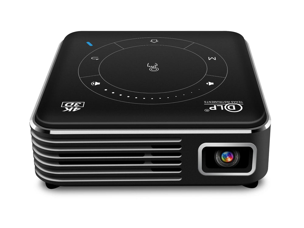 4K DLP Mini Portable Projector 3D Android | WiFi BT Battery Ceiling Car Outdoor LED