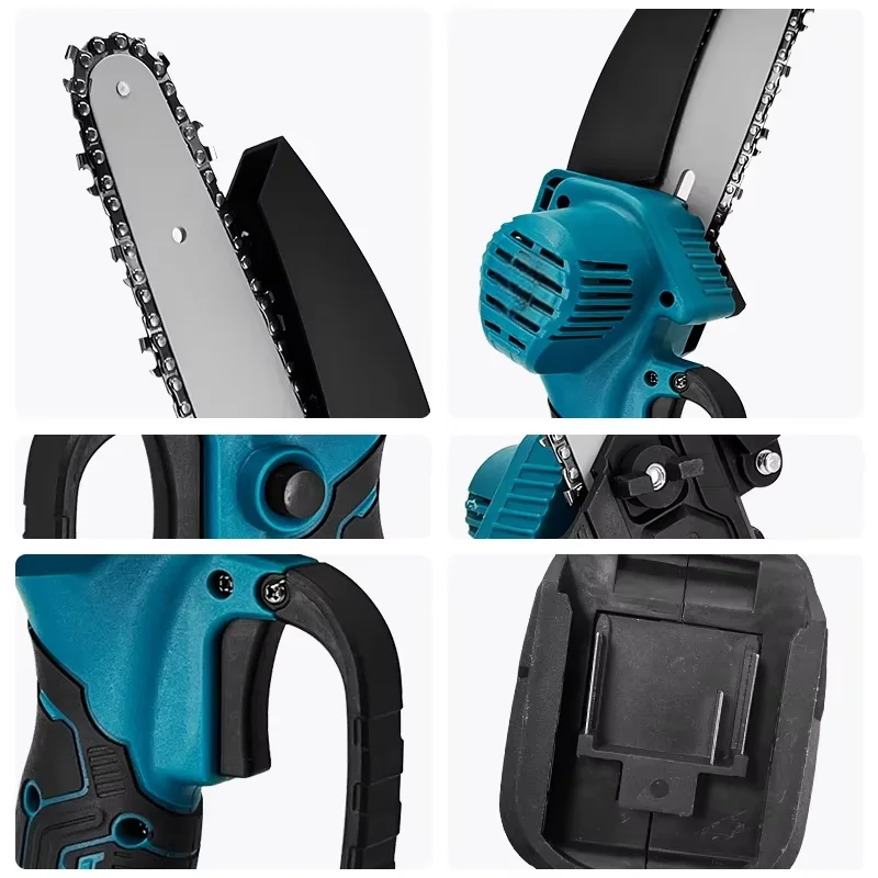 6" Mini Electric Chainsaw 1700RPM | One-Hand Portable Fit 18V Makita Battery