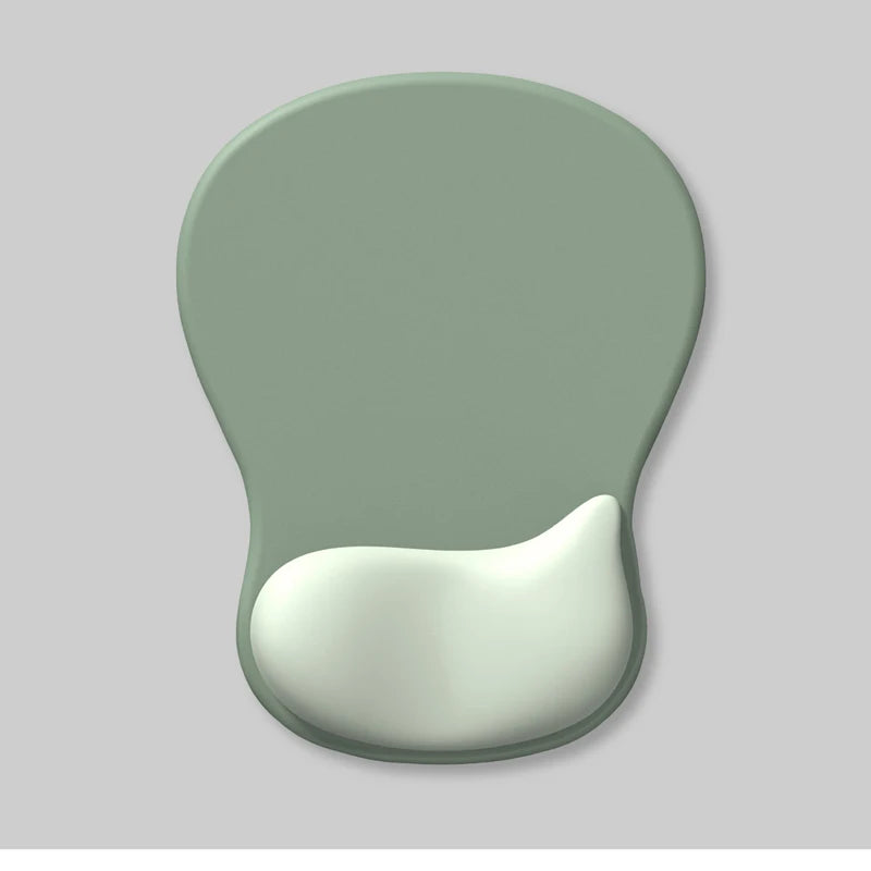 Ergonomic Mouse Pad with Gel Wrist Rest | Non-Slip PU Base Pain Relief Support